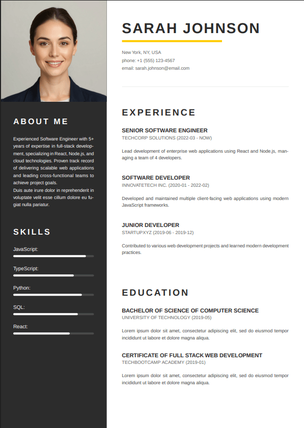 Modern Photo template preview